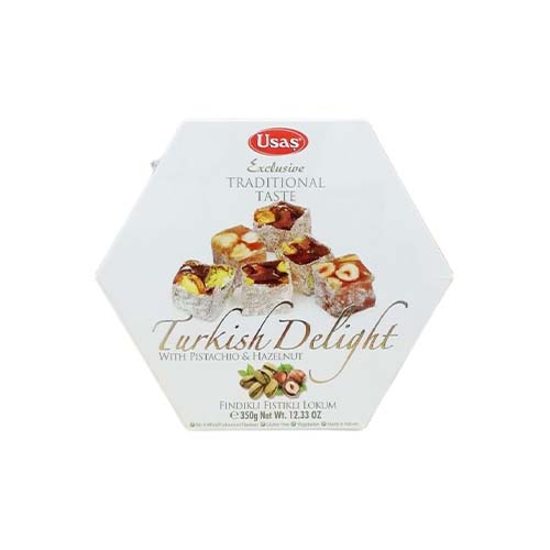 Usaş Fındıklı Antep Fıstıklı Lokum (350 g)