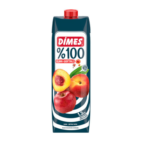 Dimes %100 Şeftali ve Elma Suyu (1 L)