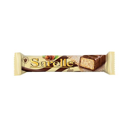 Sarelle Duo Sütlü Çikolata Kaplamalı Fındık Ezme Dolgulu Gofret (33 g)