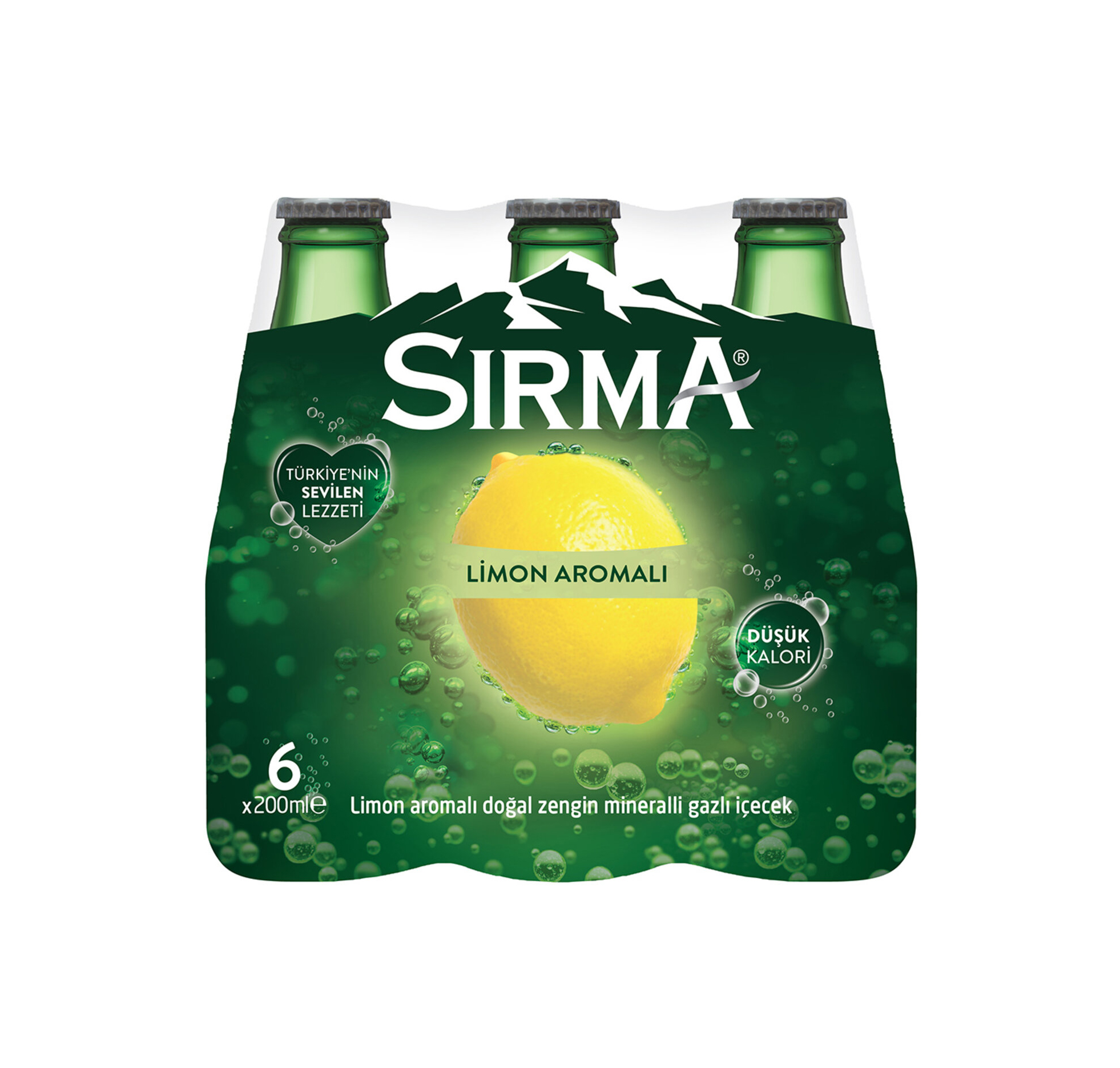 Sırma Limon Aromalı Doğal Maden Suyu (6 x 200 ml)
