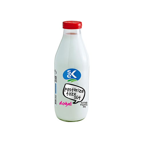 SEK Pastörize Taze Cam Şişe %3 Yağlı Süt (1 L)