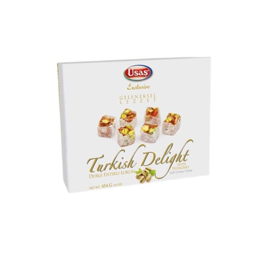 Usaş Çifte Kavrulmuş Fıstıklı Lokum (450 g)