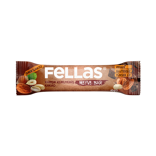 Fellas Nuts Bar Karışık Kuruyemiş ve Kakao (40 g)