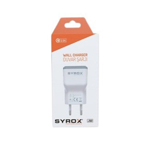 Syrox J50 Usb Girişli Şarj Adaptörü Başlık 2.0 Amper